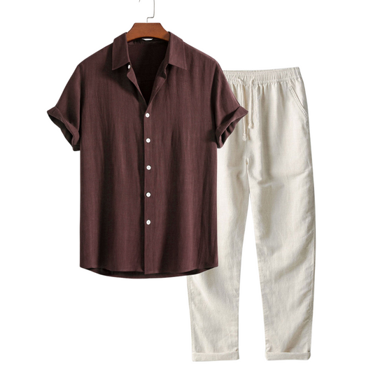 Palau Short-Sleeved Set – Skin-Soft | Breathable Resort Wear | ASCENDARY®