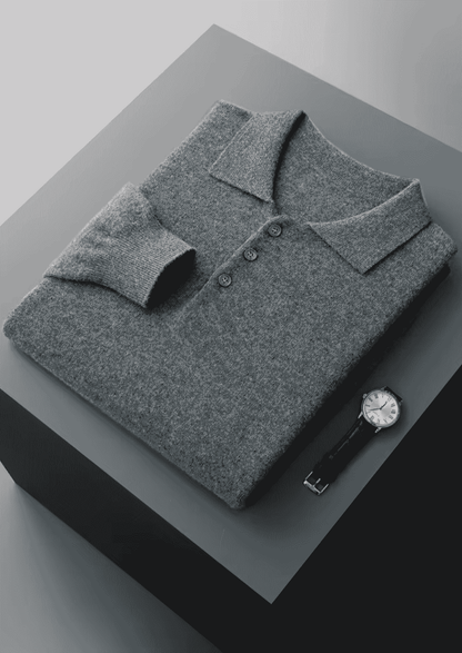 Men's Extra-Fine Merino Wool Classic Sweater Polo – Slim Fit – ASCENDARY®