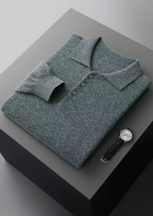 Wool Classic Sweater Polo – Hypoallergenic | Skin-Gentle | ASCENDARY®