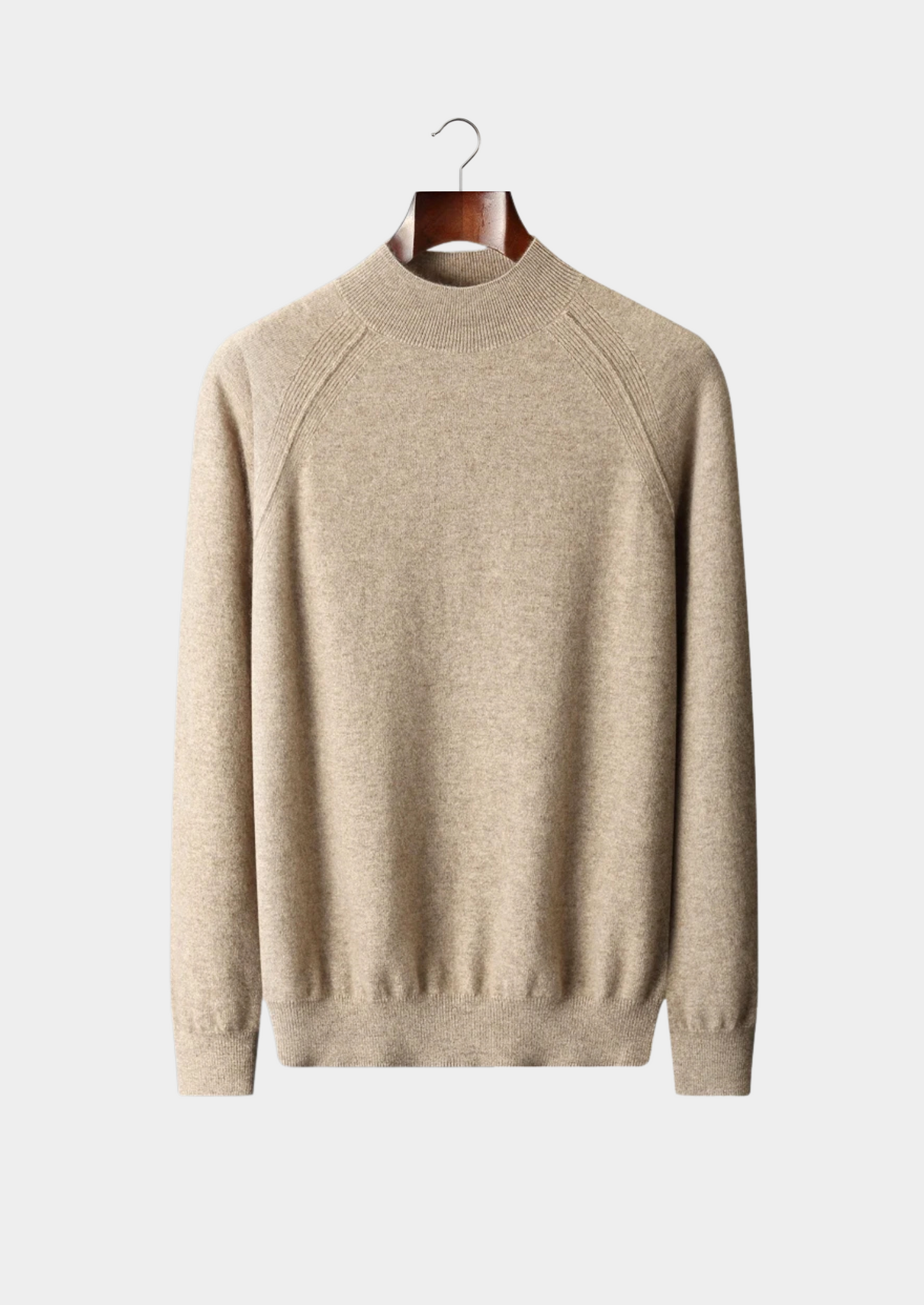 Men's Extra-Fine Merino Wool Raglan Mock Neck Sweater – ASCENDARY®