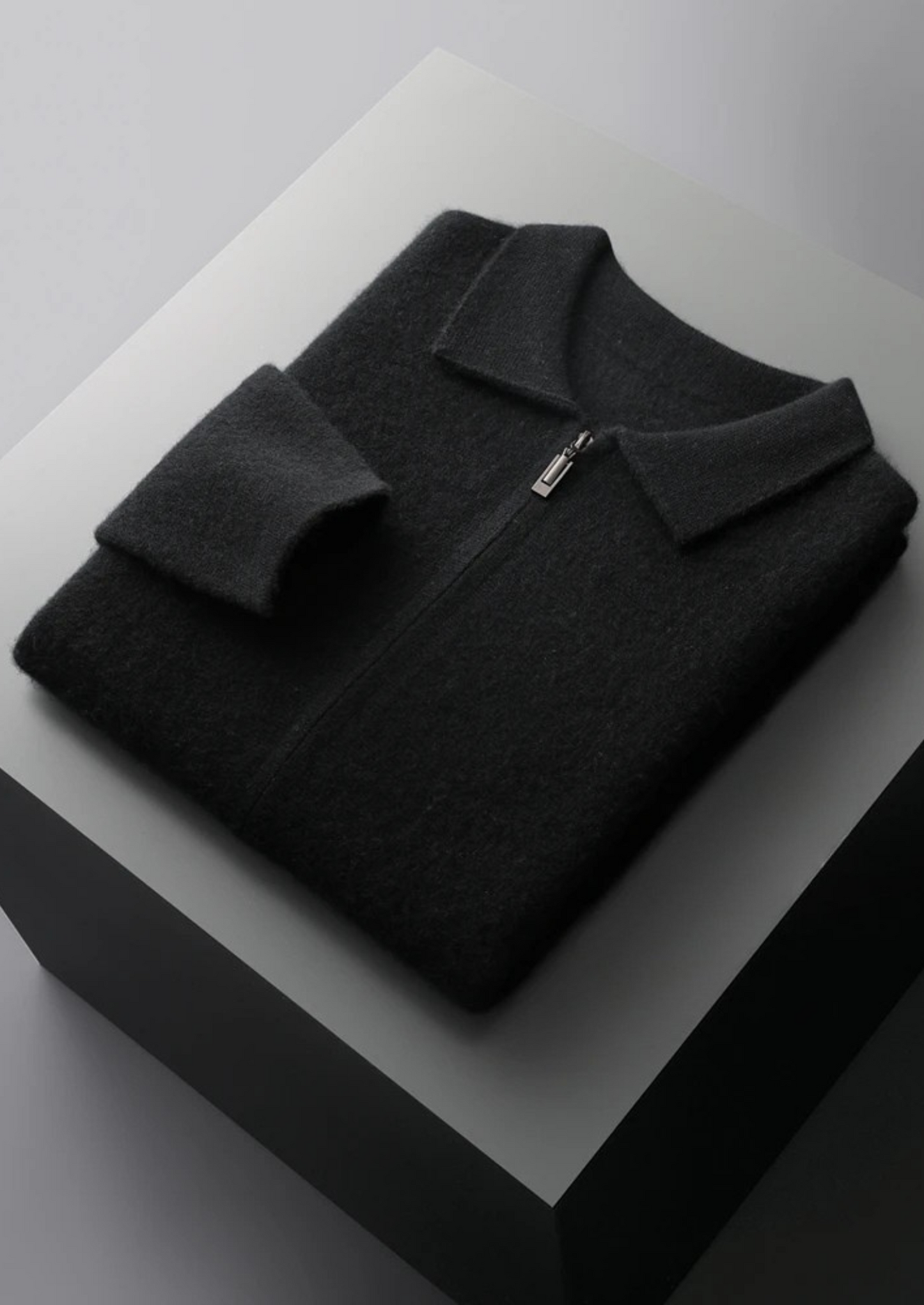 Men's 100% Cashmere Zip-Through Cardigan – Luxury Knitwear – ASCENDARY®