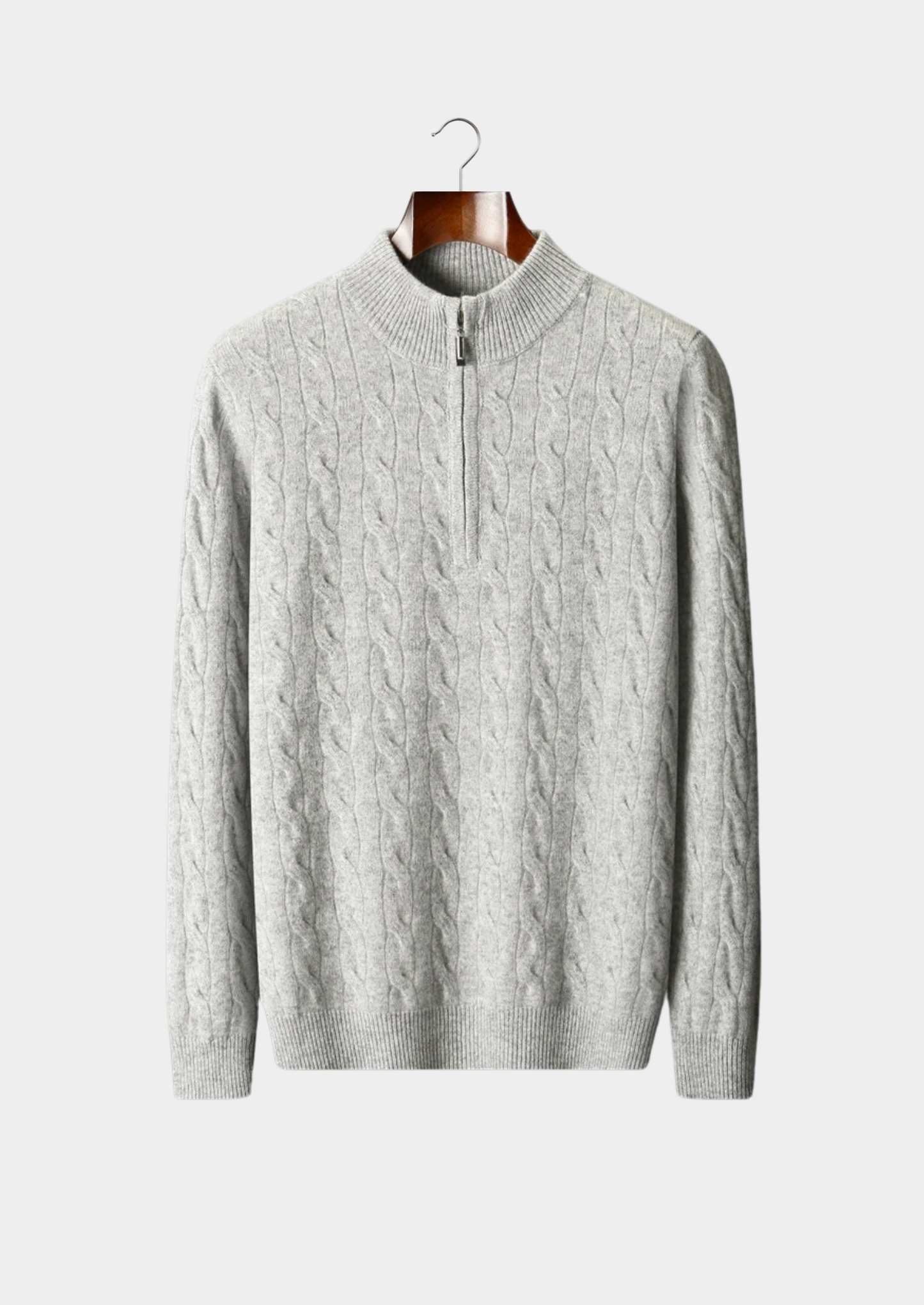 Men's Extra-Fine Merino Wool Cable Half-Zip Sweater – ASCENDARY®