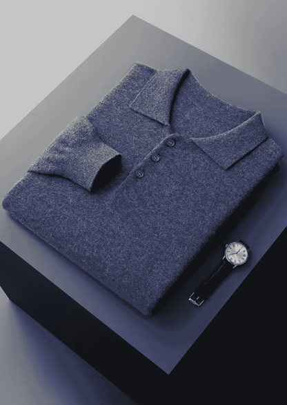 Men's Extra-Fine Merino Wool Classic Sweater Polo – Slim Fit – ASCENDARY®