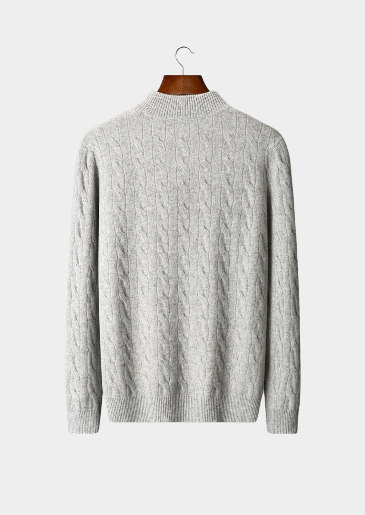 Men's Extra-Fine Merino Wool Cable Half-Zip Sweater – ASCENDARY®