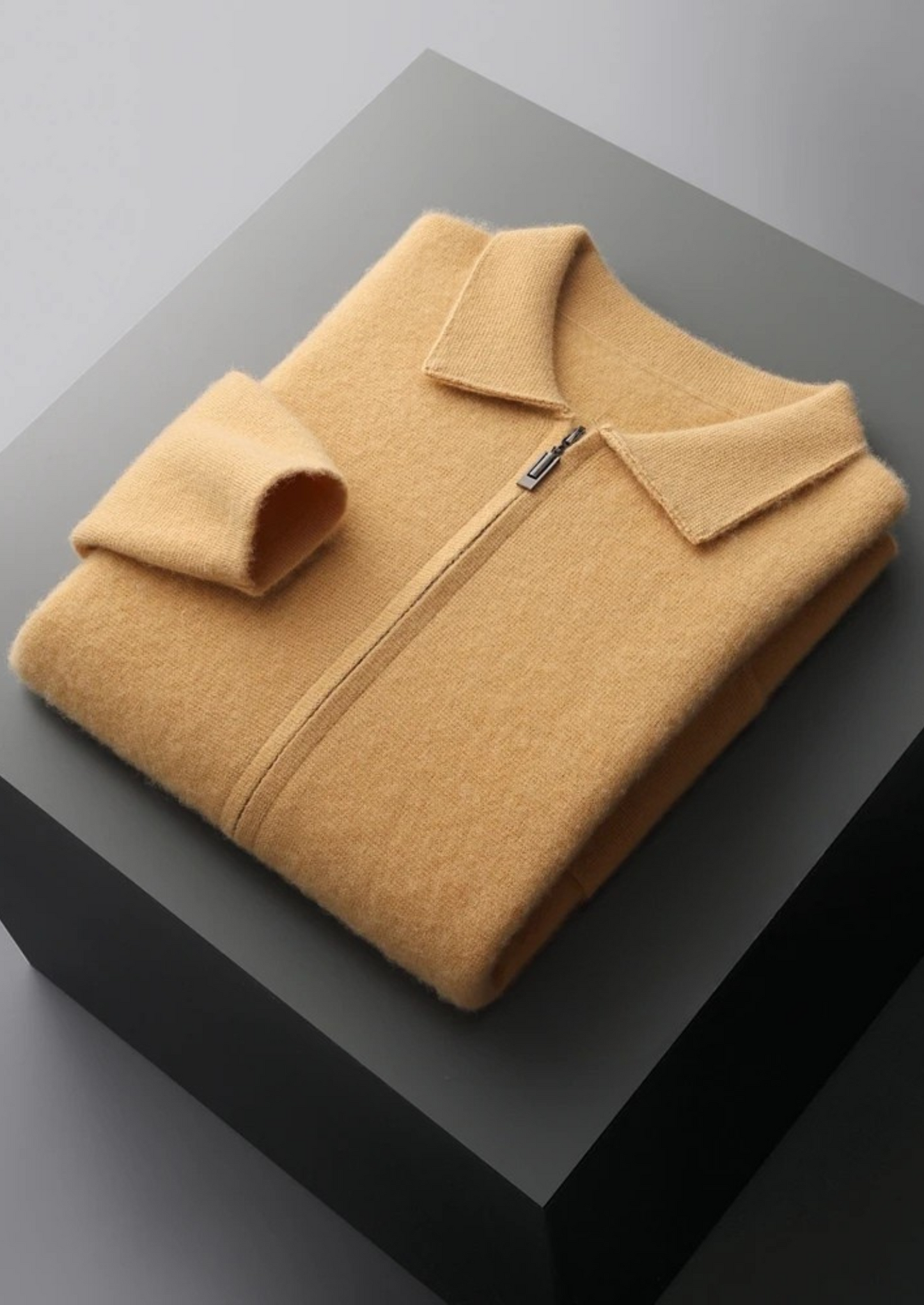 Men's 100% Cashmere Zip-Through Cardigan – Luxury Knitwear – ASCENDARY®