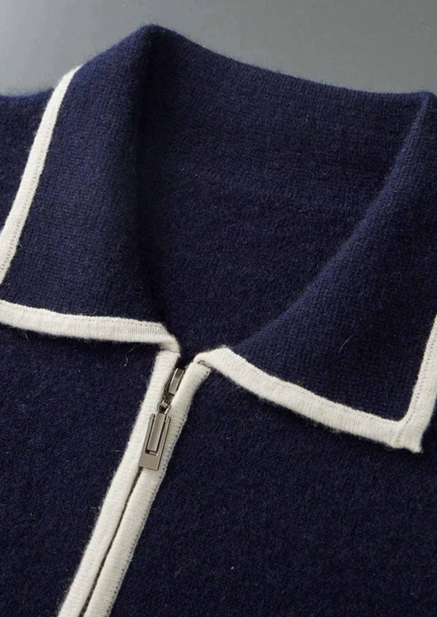 Men's Extra-Fine Merino Wool Two-Tone Polo Cardigan – ASCENDARY®