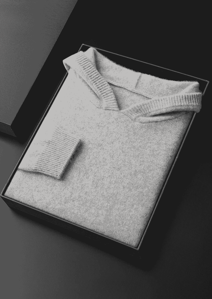 Men's 100% Cashmere Leisure Hoodie – Luxury Knitwear – ASCENDARY®
