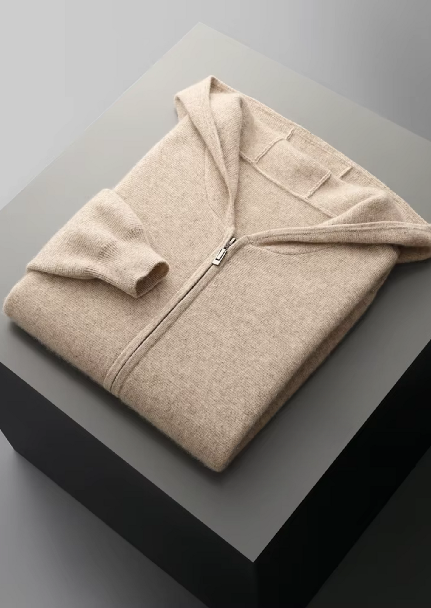 Men's Extra-Fine Merino Wool Zip-Up Hoodie – Slim Fit – ASCENDARY®