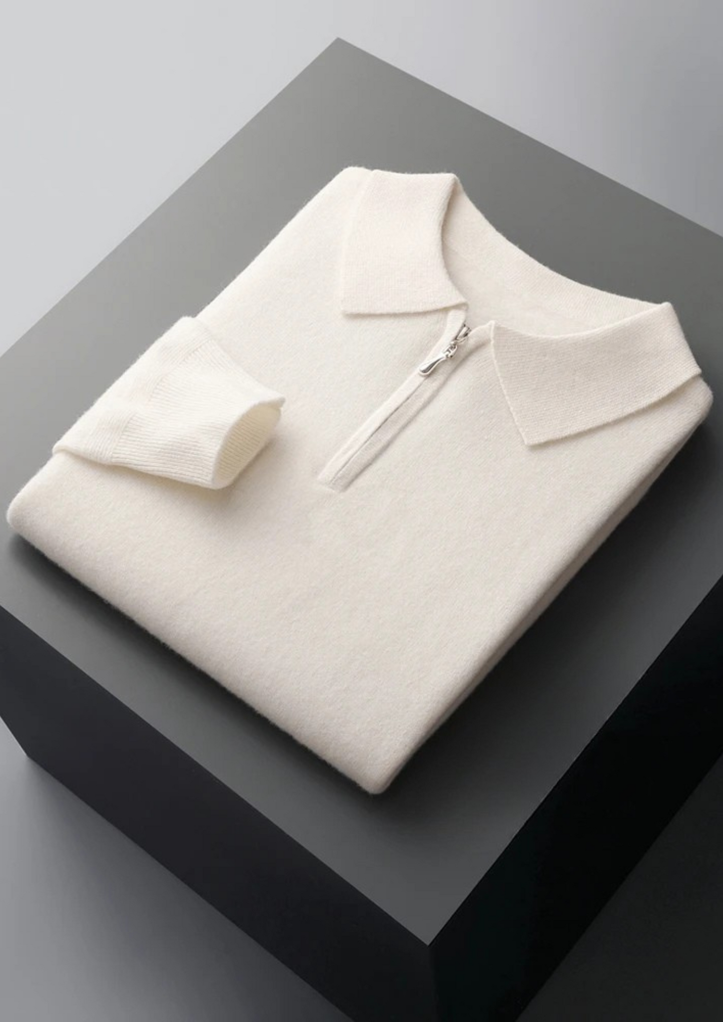 Men's Extra-Fine Merino Wool Half-Zip Polo Sweater – ASCENDARY®