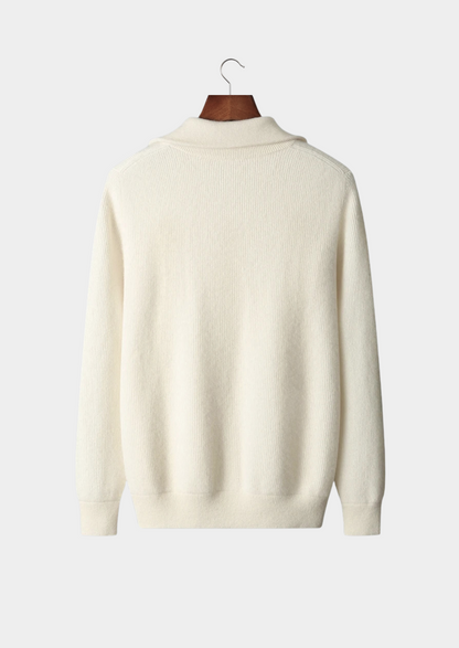 Men's Extra-Fine Merino Wool Ribbed Zip Cardigan – ASCENDARY®