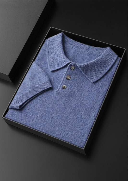 100% Cashmere Classic Polo Shirt – Skin-Soft | Hypoallergenic | ASCENDARY®