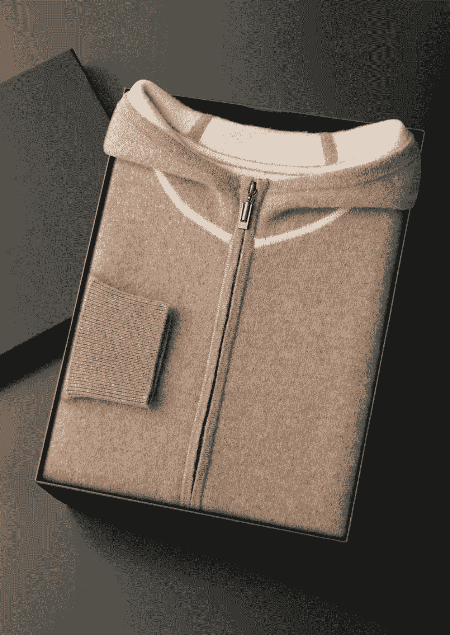 Men's 100% Cashmere Leisure Set – Beige – Hoodie & Joggers – ASCENDARY®