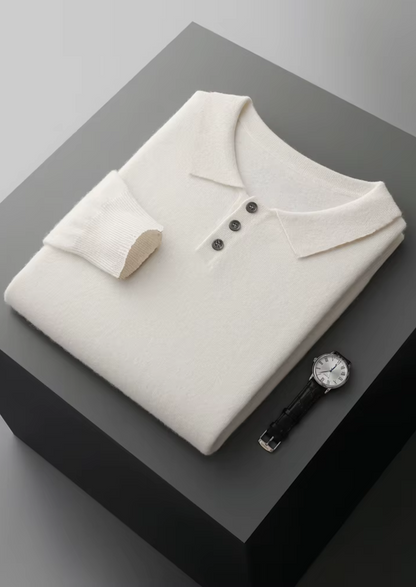 Men's Extra-Fine Merino Wool Classic Sweater Polo – Slim Fit – ASCENDARY®