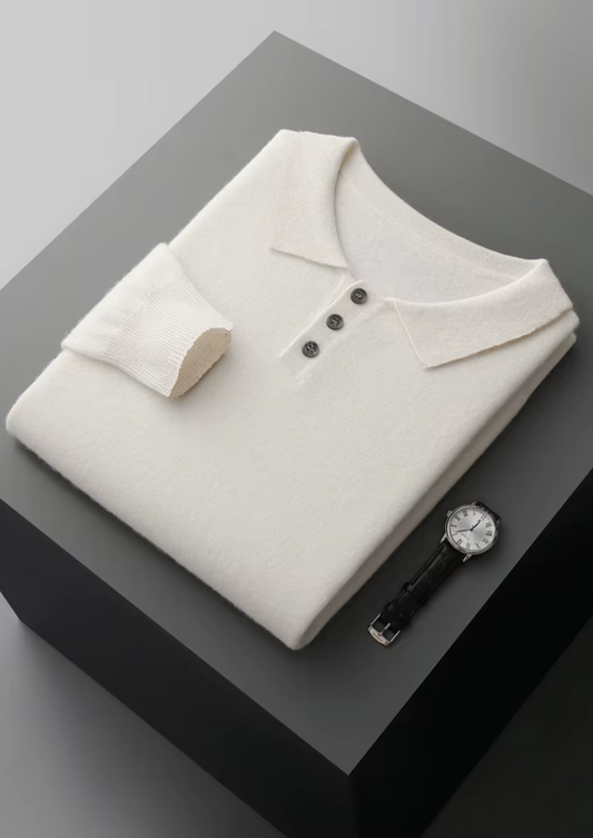 Wool Classic Sweater Polo – Hypoallergenic | Skin-Gentle | ASCENDARY®