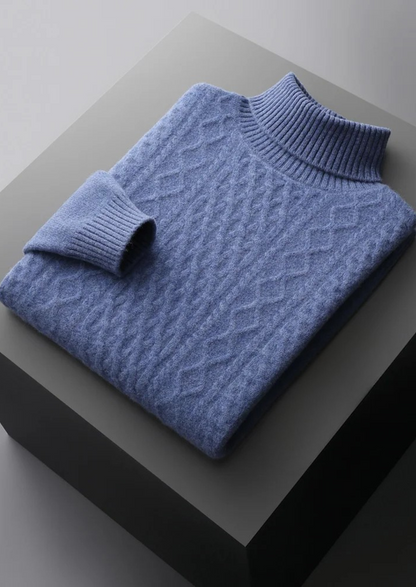 Men's Extra-Fine Merino Wool Heavyweight Rollneck – Winter Knitwear – ASCENDARY®