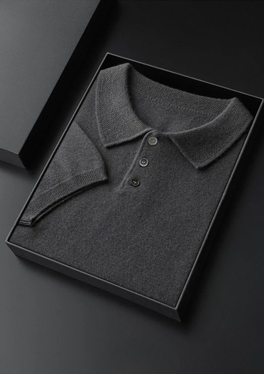 100% Cashmere Classic Polo Shirt – Skin-Soft | Hypoallergenic | ASCENDARY®