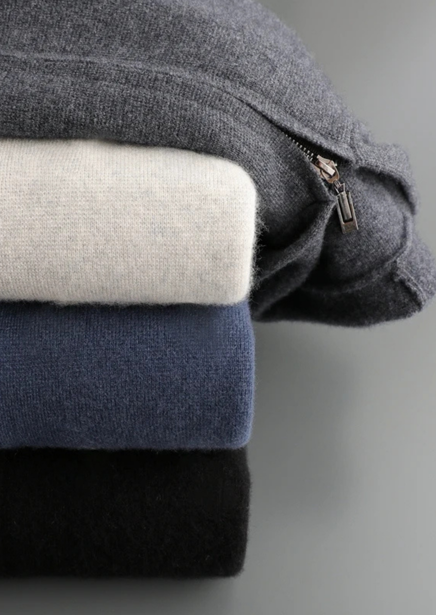 Men's 100% Cashmere Zip-Up Hoodie – Luxury Knitwear – ASCENDARY®