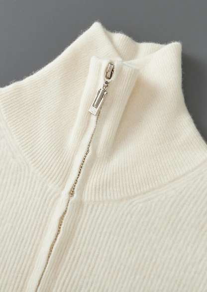 Men's Extra-Fine Merino Wool Ribbed Zip Cardigan – ASCENDARY®