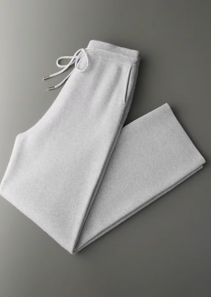 Men's 100% Cashmere Relaxed Trousers – Premium Loungewear – ASCENDARY®