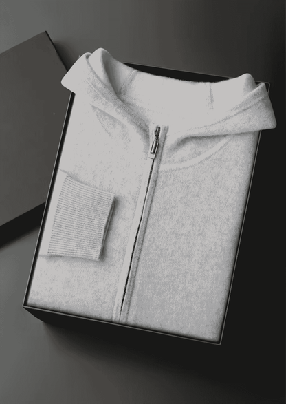 Men's 100% Cashmere Leisure Set – Beige – Hoodie & Joggers – ASCENDARY®