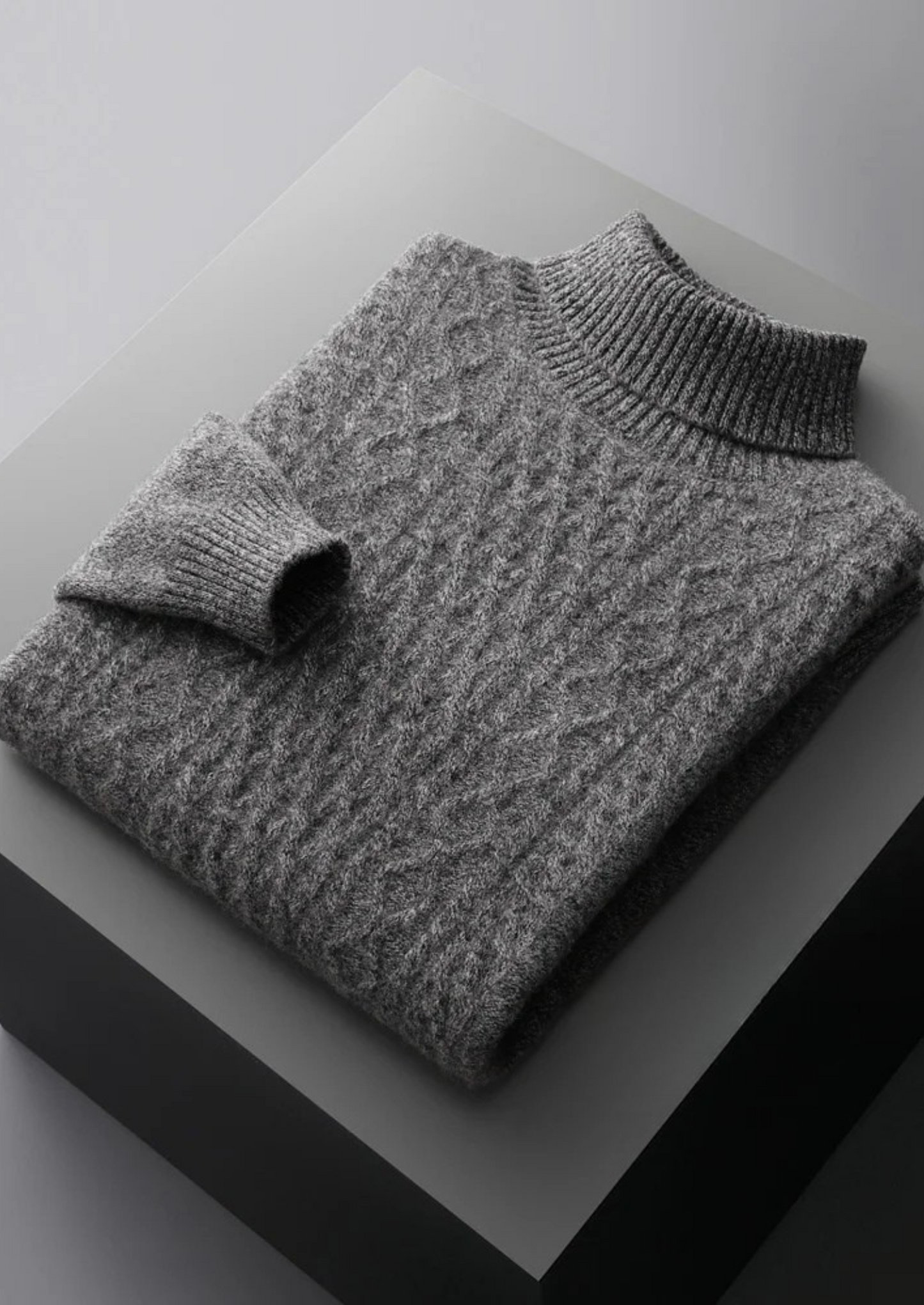 Men's Extra-Fine Merino Wool Heavyweight Rollneck – Winter Knitwear – ASCENDARY®