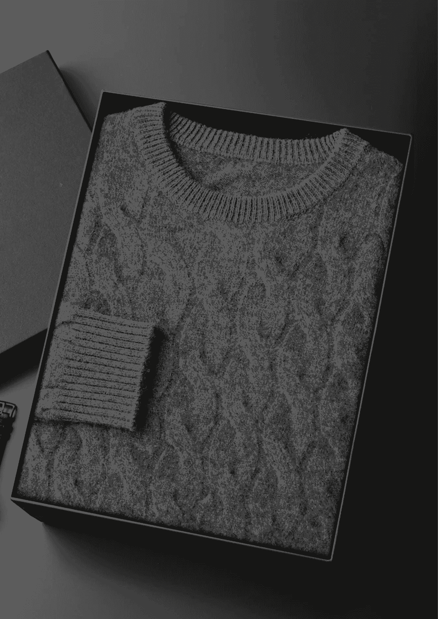 PREMIUM CASHMERE CABLE CREWNECK