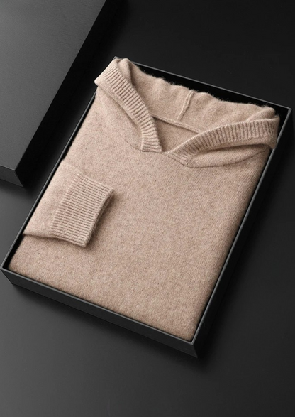 Men's 100% Cashmere Leisure Hoodie – Luxury Knitwear – ASCENDARY®