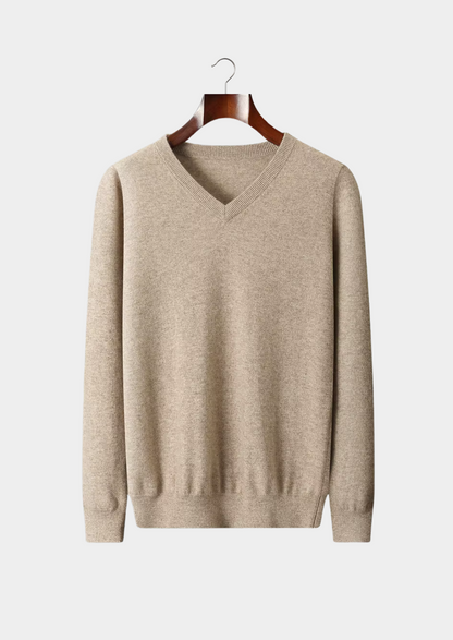 Men's Extra-Fine Merino Wool Classic V-Neck Sweater – ASCENDARY®