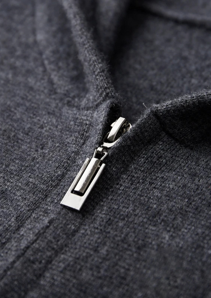 Men's 100% Cashmere Zip-Up Hoodie – Luxury Knitwear – ASCENDARY®