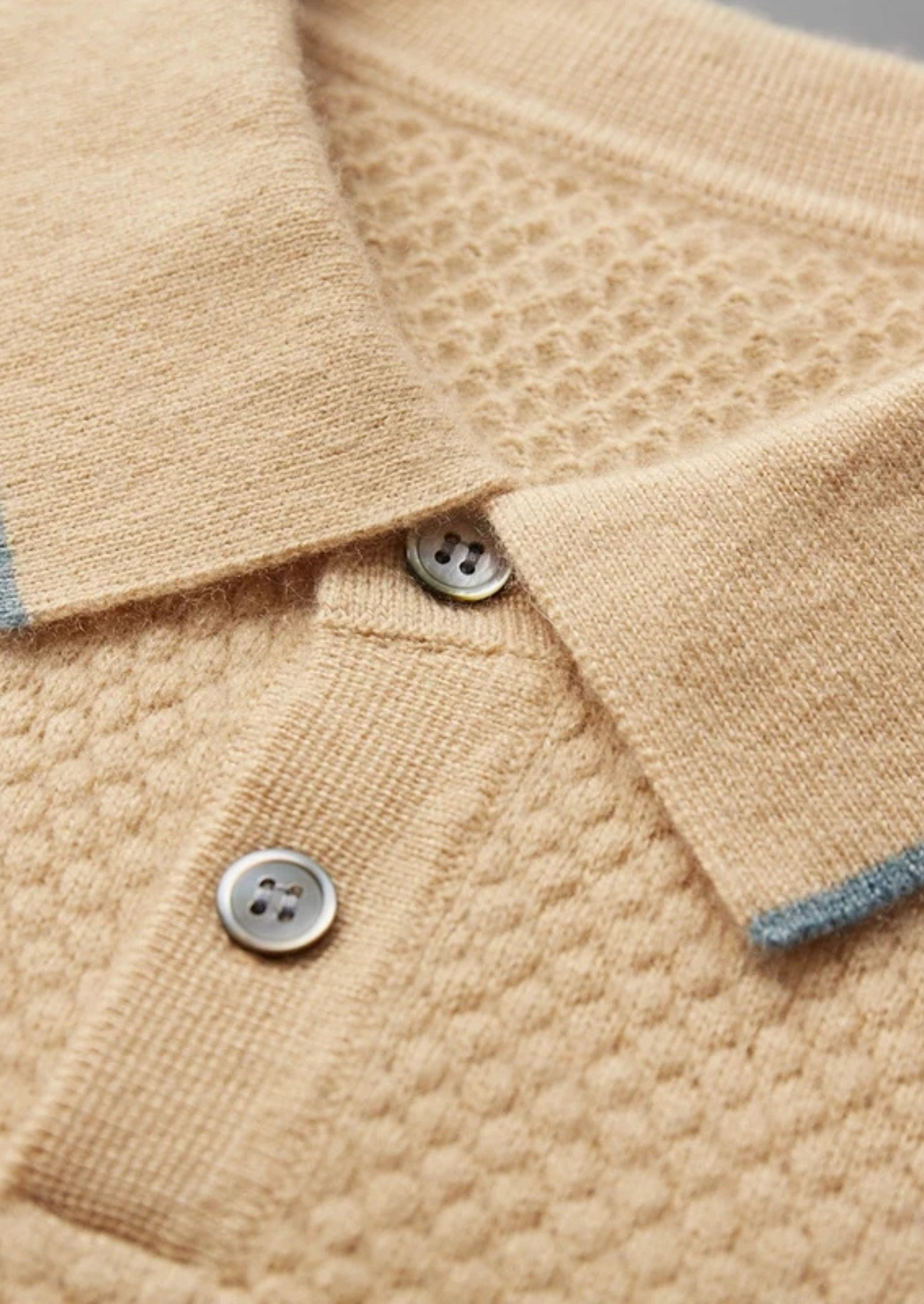 Men's 100% Cashmere Two-Tone Polo Shirt – Luxury Knitwear – ASCENDARY®