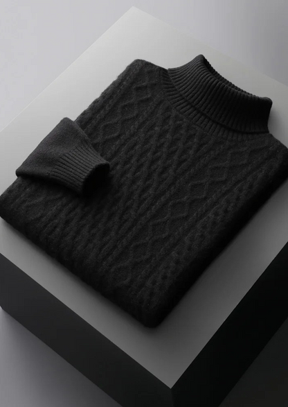 Men's Extra-Fine Merino Wool Heavyweight Rollneck – Winter Knitwear – ASCENDARY®