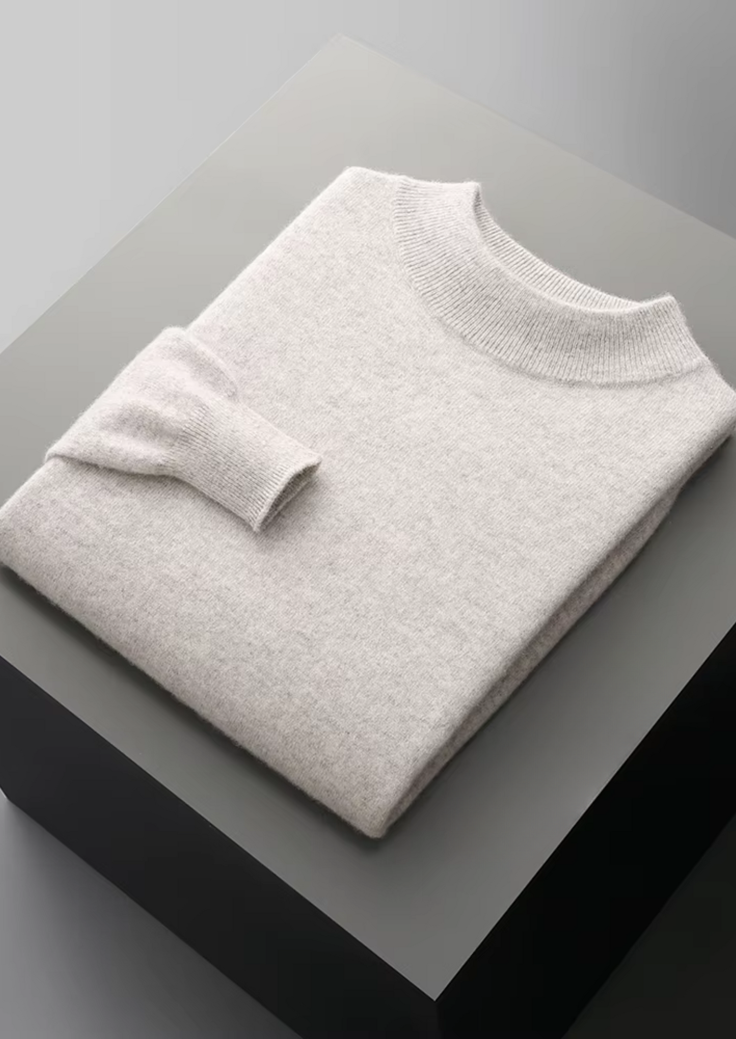 Men's Extra-Fine Merino Wool Classic Mock Neck Sweater – ASCENDARY®