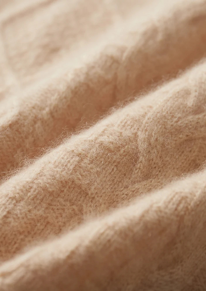 PURE EXTRA-FINE MERINO WOOL JACQUARD MOCKNECK