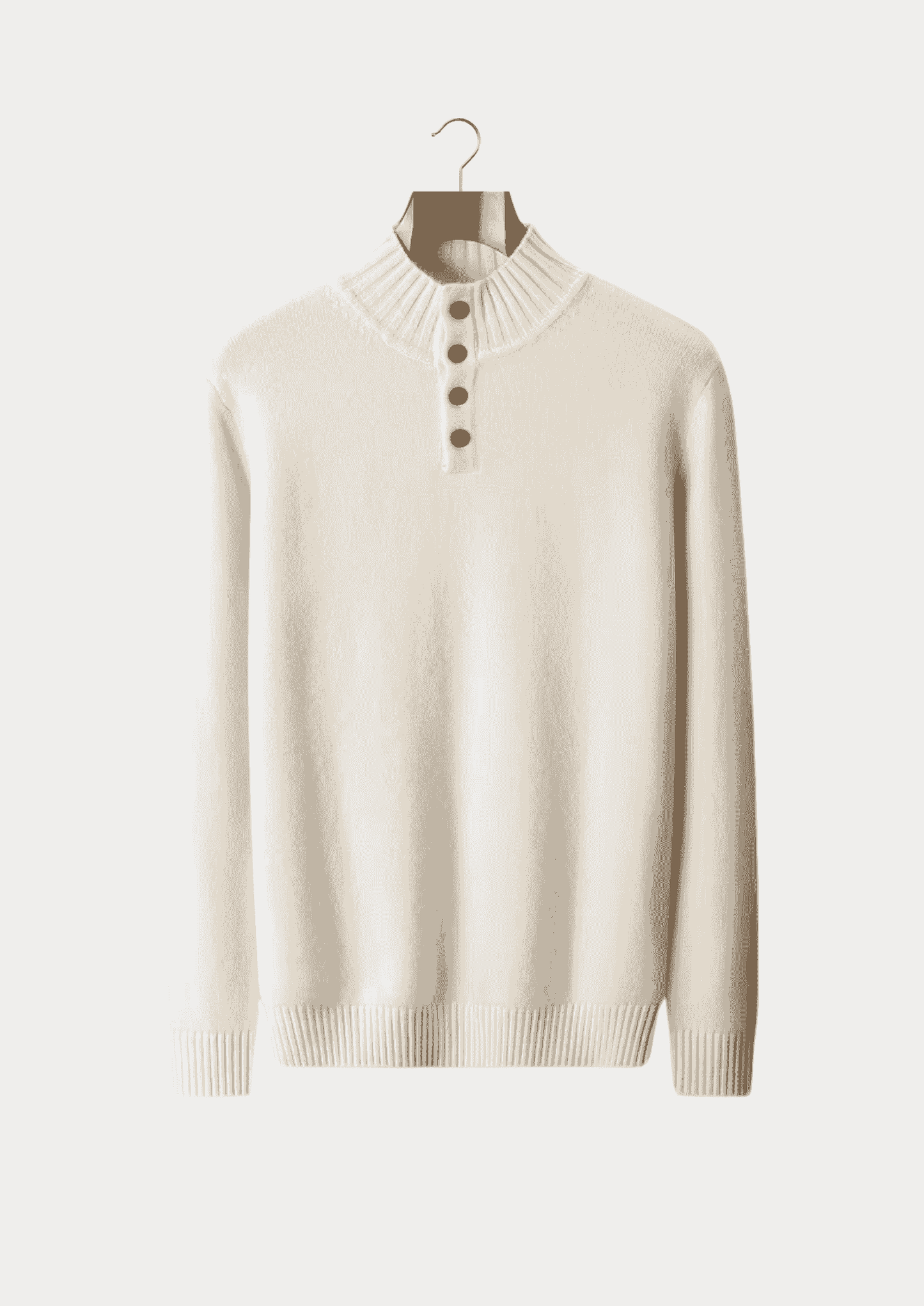PURE EXTRA-FINE MERINO WOOL CLASSIC BUTTON SWEATER