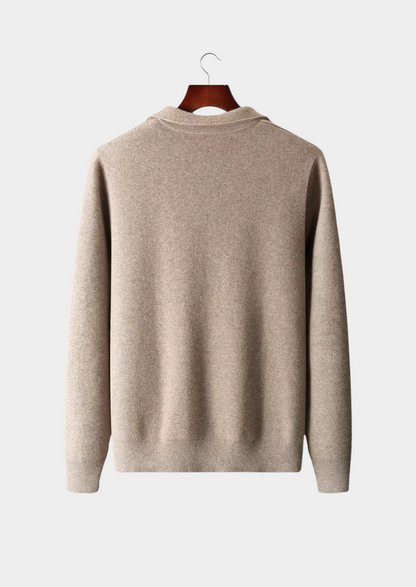 Men's Extra-Fine Merino Wool Zip Polo Cardigan – ASCENDARY®