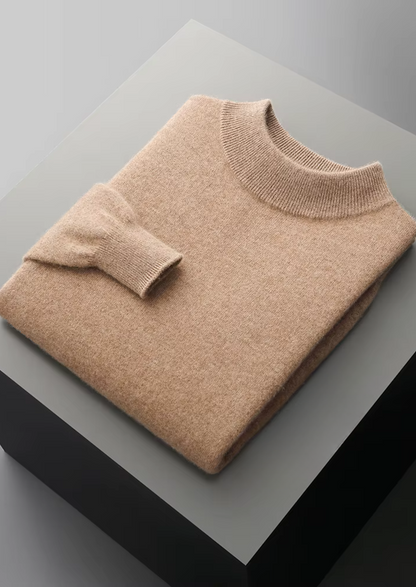 Men's Extra-Fine Merino Wool Classic Mock Neck Sweater – ASCENDARY®