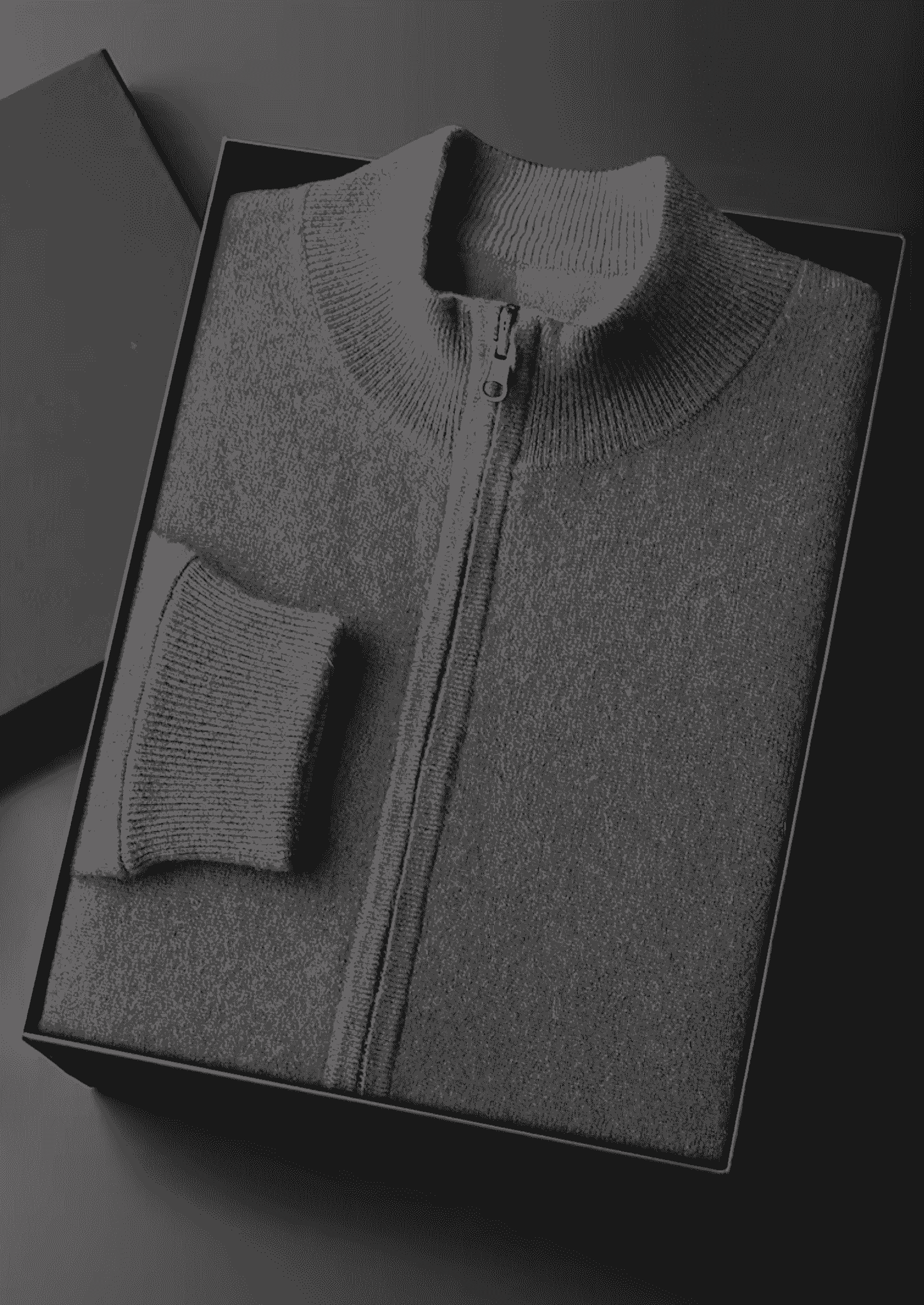PURE EXTRA-FINE MERINO WOOL ZIP CARDIGAN