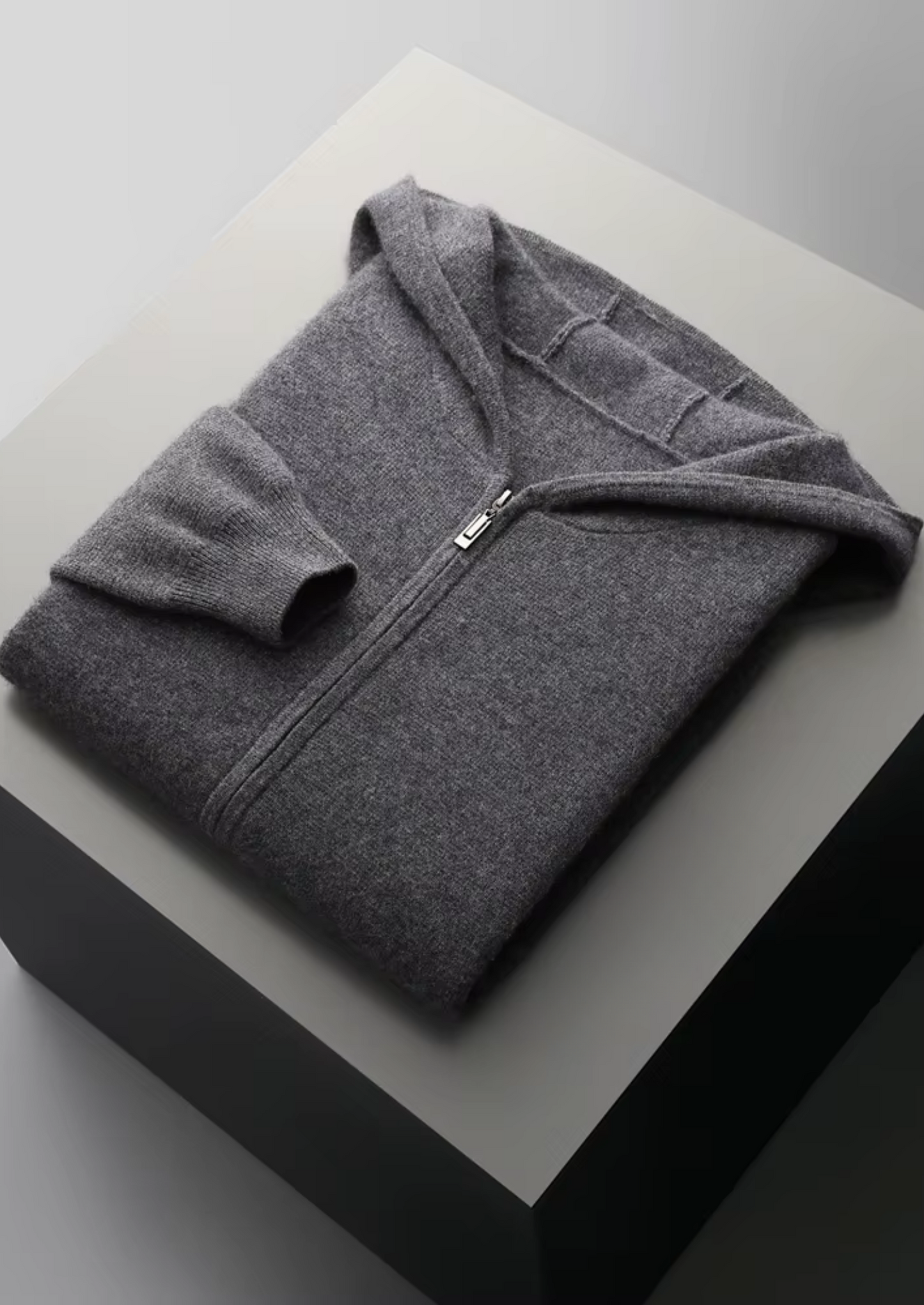Men's Extra-Fine Merino Wool Zip-Up Hoodie – Slim Fit – ASCENDARY®