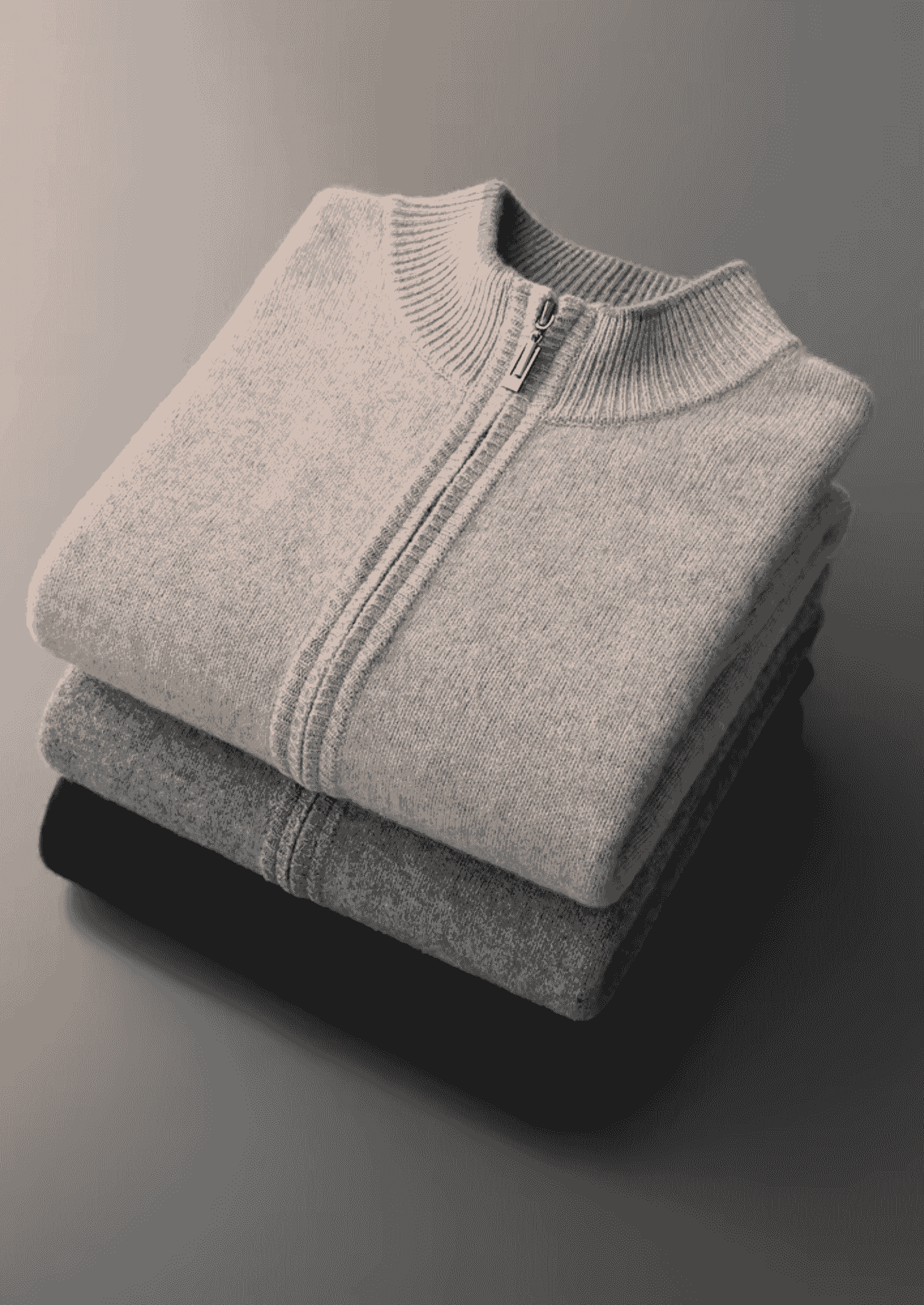 Men's Extra-Fine Merino Wool Two-Tone Zip Cardigan – ASCENDARY®
