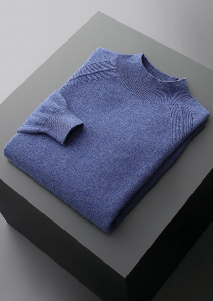 Men's Extra-Fine Merino Wool Raglan Mock Neck Sweater – ASCENDARY®