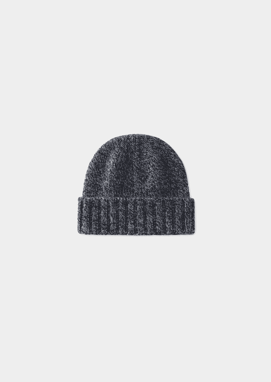 CHARCOAL HEATHER CASHMERE WINTERTIME BEANIE