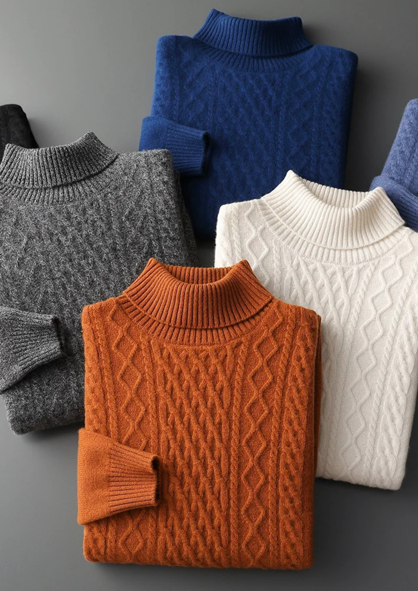Men's Extra-Fine Merino Wool Heavyweight Rollneck – Winter Knitwear – ASCENDARY®