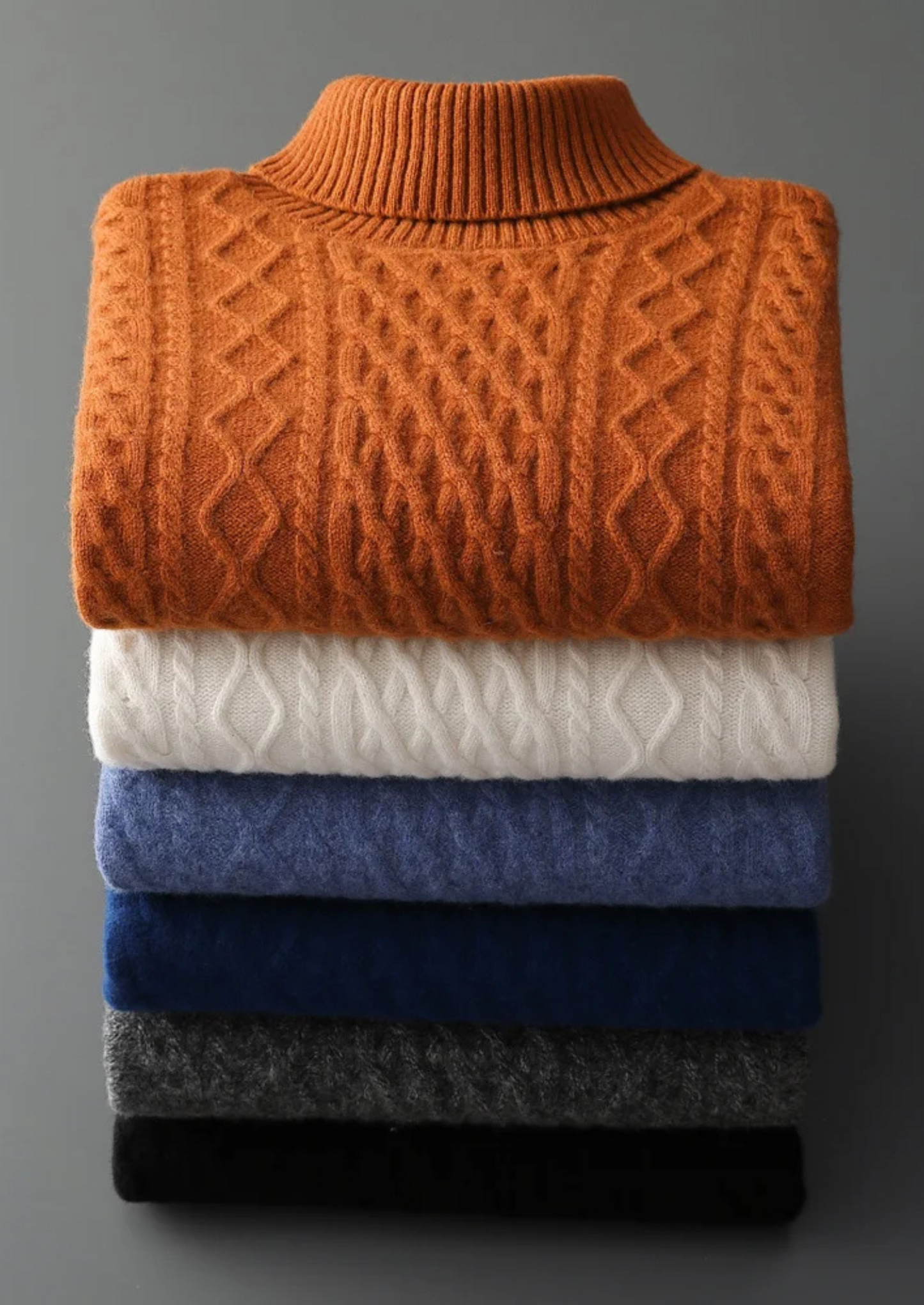 Men's Extra-Fine Merino Wool Heavyweight Rollneck – Winter Knitwear – ASCENDARY®