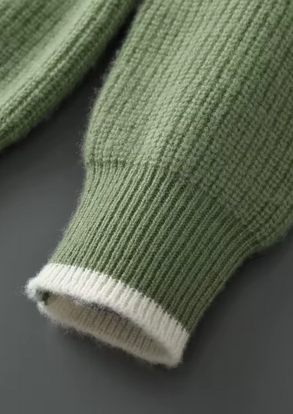 Men's Extra-Fine Merino Wool Two-Tone Crewneck Sweater – ASCENDARY®
