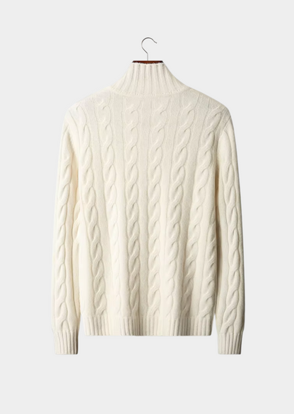 Men's Extra-Fine Merino Wool Dual-Zip Cable Cardigan – ASCENDARY®