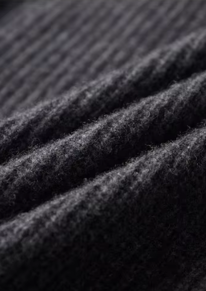 PURE EXTRA-FINE MERINO WOOL FUNNEL NECK DUAL ZIP CARDIGAN