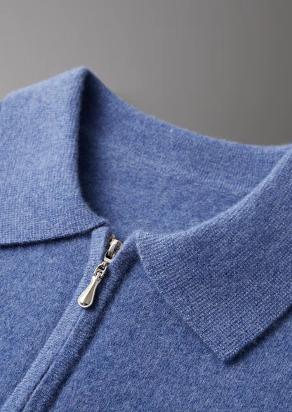 Men's Extra-Fine Merino Wool Half-Zip Polo Sweater – ASCENDARY®