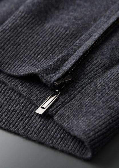 Men's 100% Cashmere Zip-Up Hoodie – Luxury Knitwear – ASCENDARY®