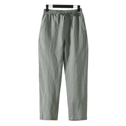 Fez Linen Pantalon – Straight Fit | Skin-Gentle Natural Linen | ASCENDARY®