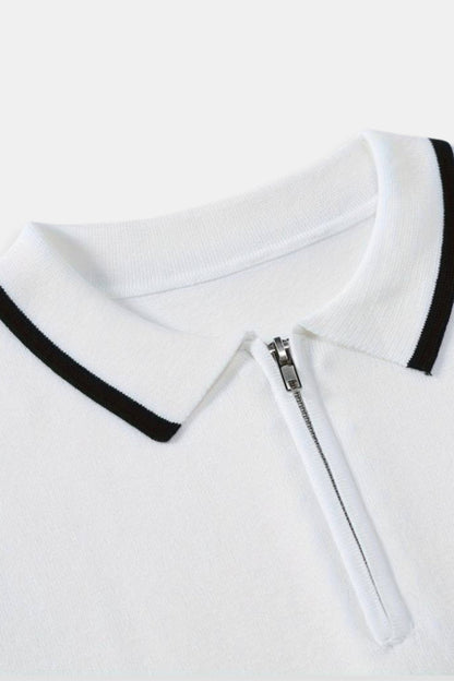 Knitted Quarter Zip Golf Polo – Skin-Soft | Premium Knit | ASCENDARY®